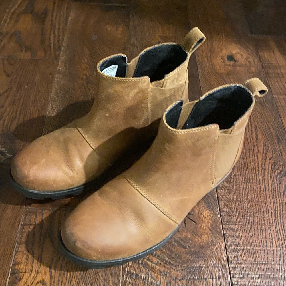 SOREL Emilie Waterproof Leather Ankle Boots